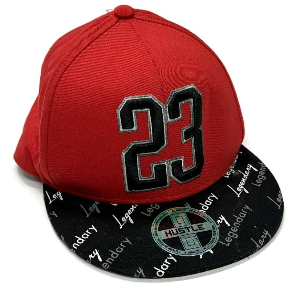 OG hustle 23 Snapback Hat Cap Red‎ Black Legendary Youth Boys Adjustable